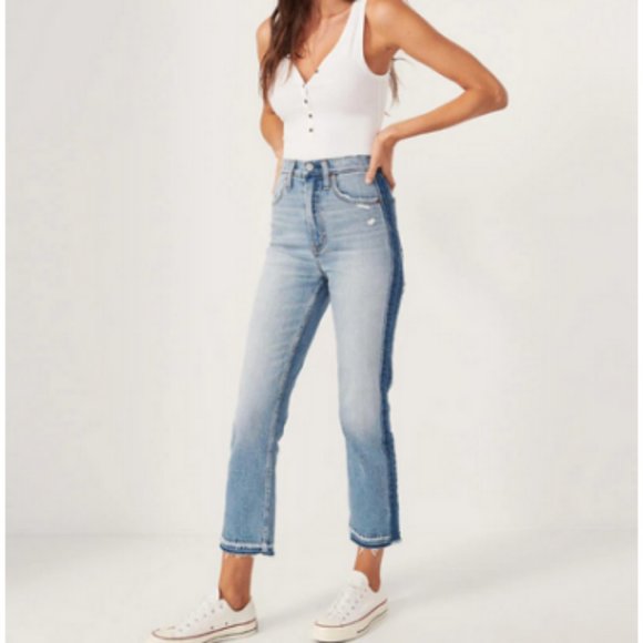 Abercrombie & Fitch Denim - Abercrombie Ultra High Rise Straight Ankle Jeans